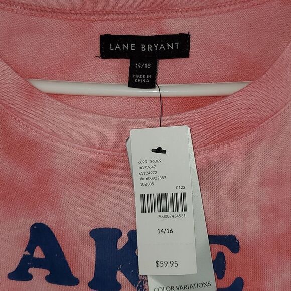 Lane Bryant Make People Feel Loved Today Graphic Sweatshirt Size NWT - Picture 5 of 17